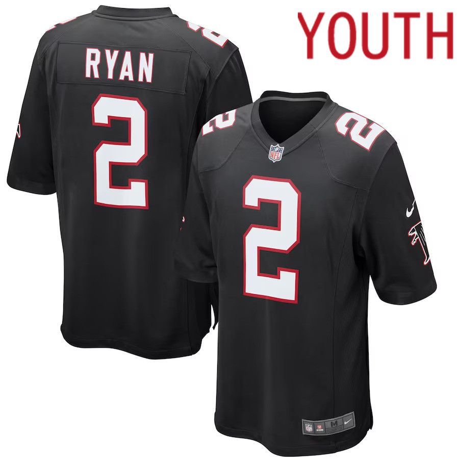 Youth Atlanta Falcons 2 Matt Ryan Nike Black Alternate Game NFL Jersey